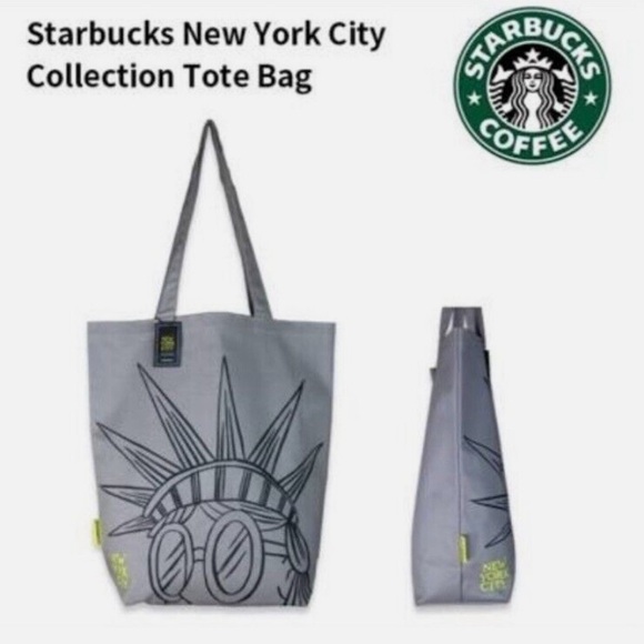 Starbucks Handbags - Starbucks New York City Statue of Liberty Canvas Tote Bag